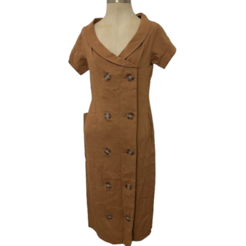 Vtg 50s 60s Mam'selle Betty Carol Dress S